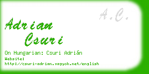 adrian csuri business card