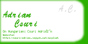 adrian csuri business card